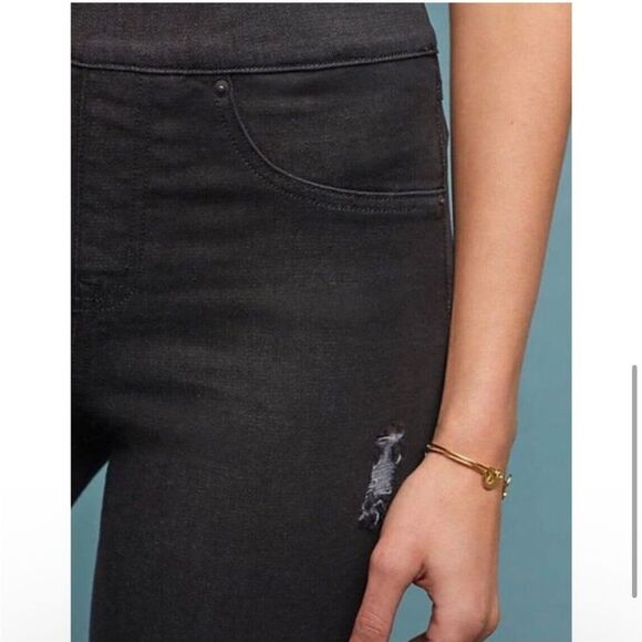 Spanx Black Distressed Skinny Jeans - Picture 5 of 9